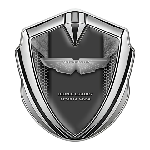 Aston Martin Bodyside Emblem Silver Metallic Plate Design