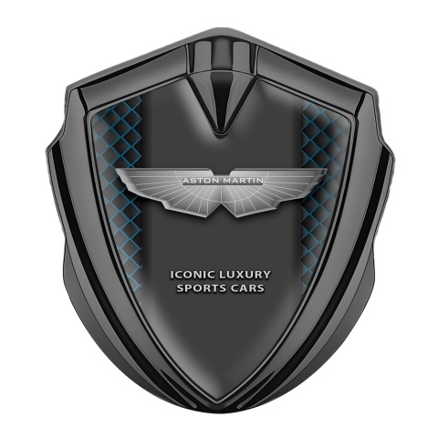 Aston Martin Metal Emblem Self Adhesive Graphite Blue Net Edition