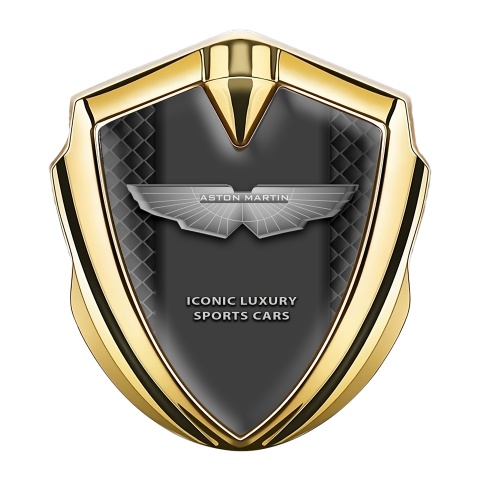 Aston Martin Bodyside Emblem Self Adhesive Gold Grey Net Edition