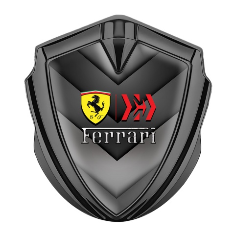 Ferrari Seitenflugel Emblem Aufkleber Graphit Tonfarbe mit V Form Design Basis
