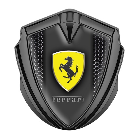 Ferrari Fender Metal Emblem Badge Graphite Hex Template Edition