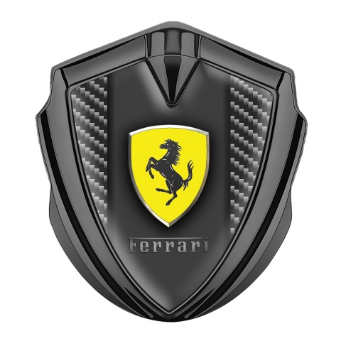 Ferrari Trunk Emblem Badge Graphite Dark Carbon Effect Edition