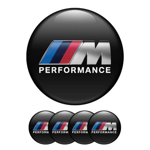 BMW M Performance Wheel Center Caps Emblem In Black 