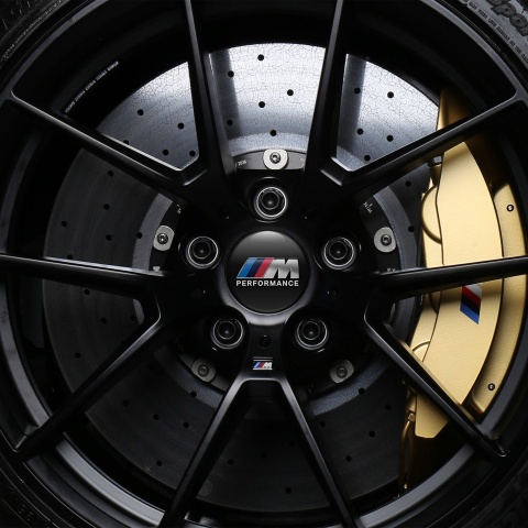 BMW M Performance Wheel Center Caps Emblem In Black 
