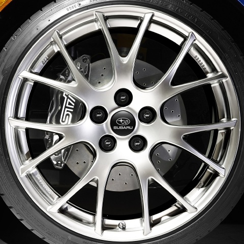 Subaru Wheel Center Caps Emblem Black and White Logo