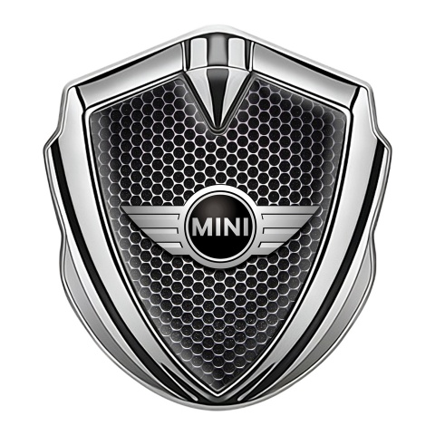 Mini Cooper Emblem Aufkleber Autozubehor Silbertonfarbe Mit Perforierter Stahl Vorlage