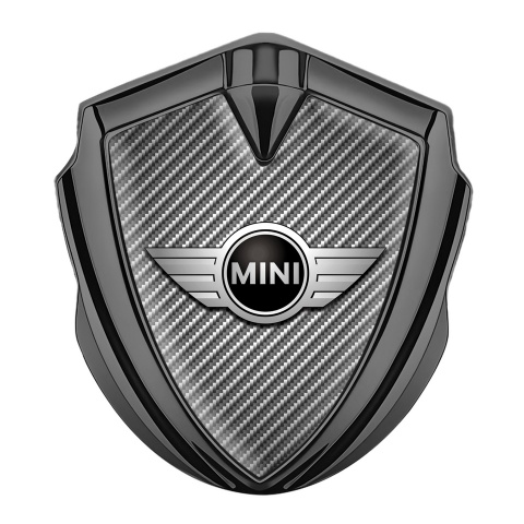 Mini Cooper Aufkleber Emblem Graphit Tonfarbe mit Graphit Carbon Klassisch Design
