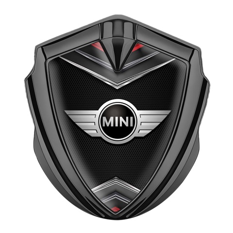 Mini Cooper Emblem Aufkleber Autozubehor Graphit Tonfarbe mit Schwarzer Kühlergrill Basis Auflage