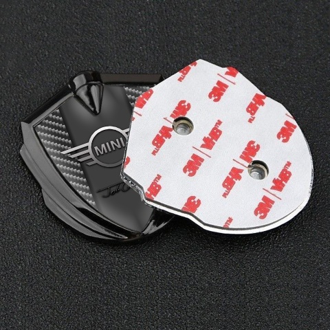 Mini Cooper Emblem Aufkleber Autozubehor Graphit Tonfarbe mit Dunkel Kohlenstoff und John Cooper Unterschrift