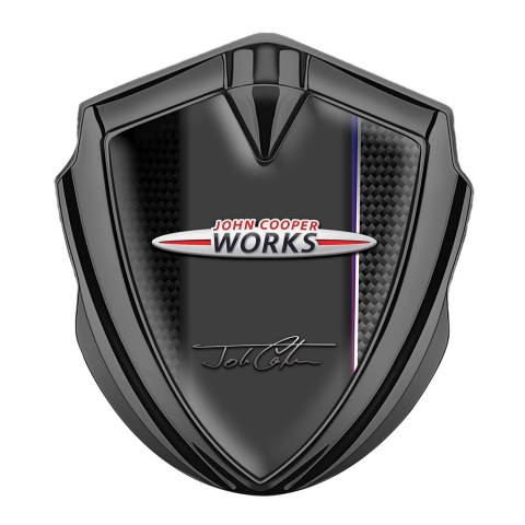 Mini Cooper Trunk Emblem Badge Graphite Dark Carbon John Cooper Works