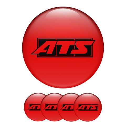ATS Center Hub Dome Stickers Red Color