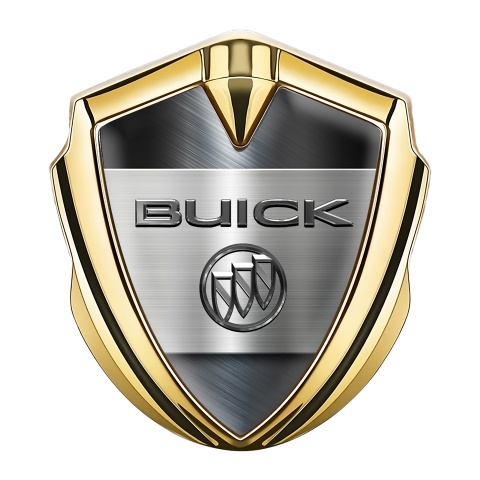 Buick Emblem Abzeichen selbstklebend Goldtonfarbe Metallplatte Design