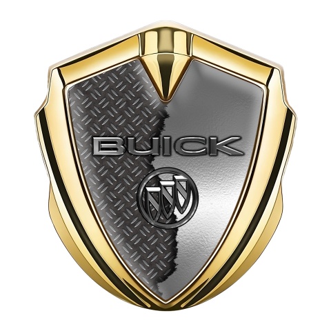 Buick Selbstklebendes Metallaufkleber Emblem Goldtonfarbe Metalldeck Design