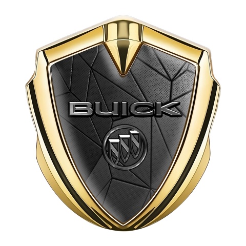 Buick Seitenflugel Emblem Aufkleber Goldtonfarbe Dunkles Mosaik Desing