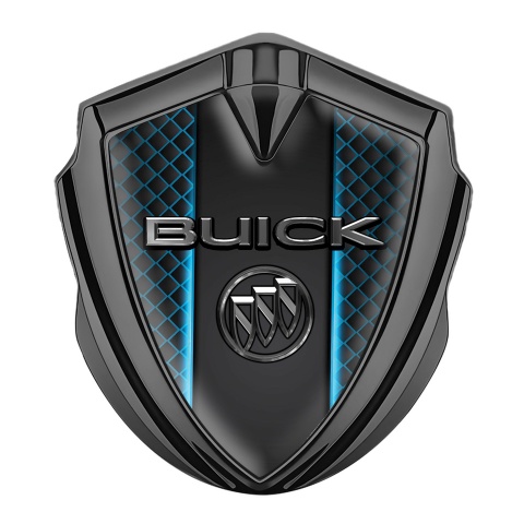 Buick Emblem Abzeichen Graphit Tonfarbe Blau Neon Mesh design
