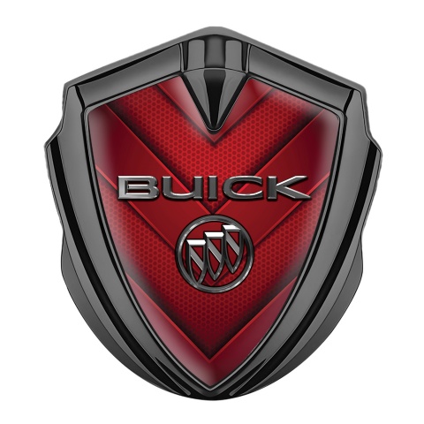 Buick Emblem Abzeichen selbstklebend Graphit Tonfarbe Rote V Form Elemente Design