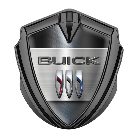 Buick Seitenflugel Emblem Aufkleber Graphit Tonfarbe Metallplatte Basis mit Klassisch Logo