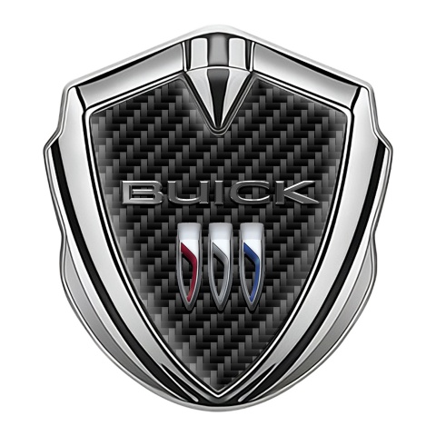 Buick Emblem Auto Zeichen Silbertonfarbe Schwarz Carbon Version