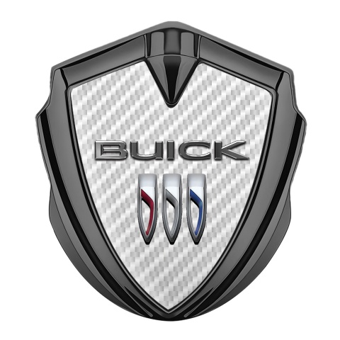 Buick Selbstklebendes Metallaufkleber Emblem Graphit Tonfarbe weiss Carbon Version