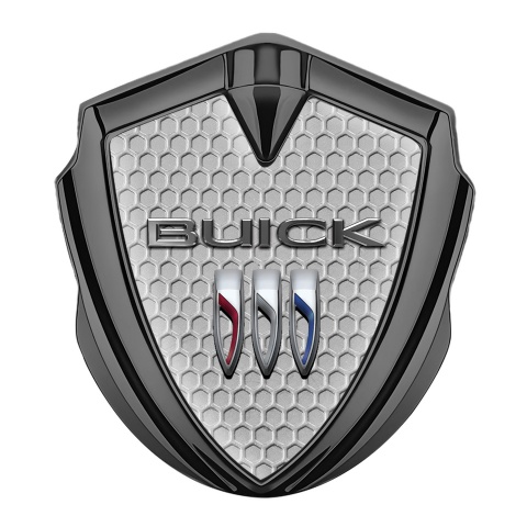 Buick Seitenflugel Emblem Aufkleber Graphit Tonfarbe Wabeneffekt Version