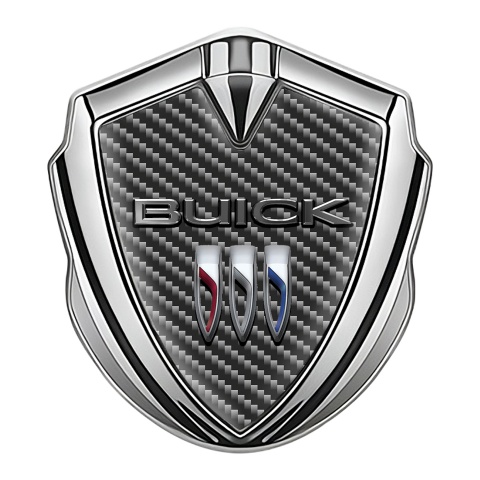 Buick Emblem Abzeichen Silbertonfarbe Dunkles Carbon Version