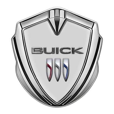 Buick Abzeichen selbstklebend Silbertonfarbe Grau Version