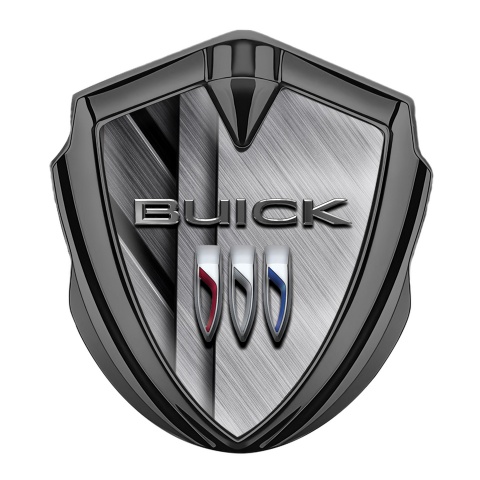 Buick Emblem Logo Schriftzug Aufkleber Graphit Tonfarbe Metall Details Version