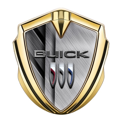 Buick Emblem Logo Schriftzug Aufkleber Goldtonfarbe Metall Details Version