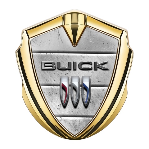 Buick Seitenflugel Emblem Aufkleber Goldtonfarbe Steinplatten Version