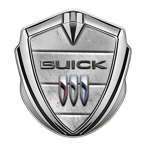 Buick Seitenflugel Emblem Aufkleber Silbertonfarbe Steinplatten Version