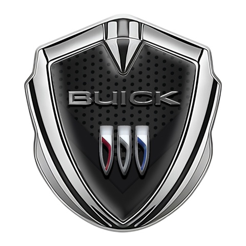 Buick Abzeichen selbstklebend Silbertonfarbe Dunkles Mesh version