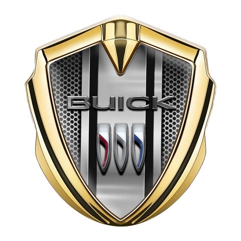 Buick Emblem Abzeichen selbstklebend Goldtonfarbe Metall Gitter Version