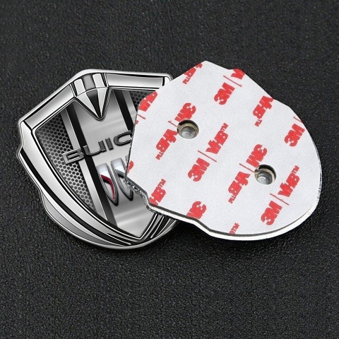 Buick Emblem Abzeichen selbstklebend Silbertonfarbe Metall Gitter Version