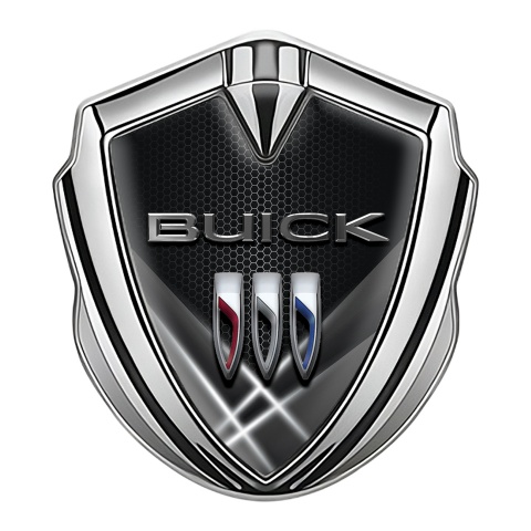 Buick Emblem Auto Zeichen Silbertonfarbe Weiss Lichter Version