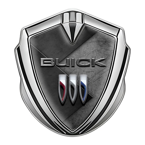 Buick Emblem Aufkleber Autozubehor Silbertonfarbe Zerkratzter Stein Fundament