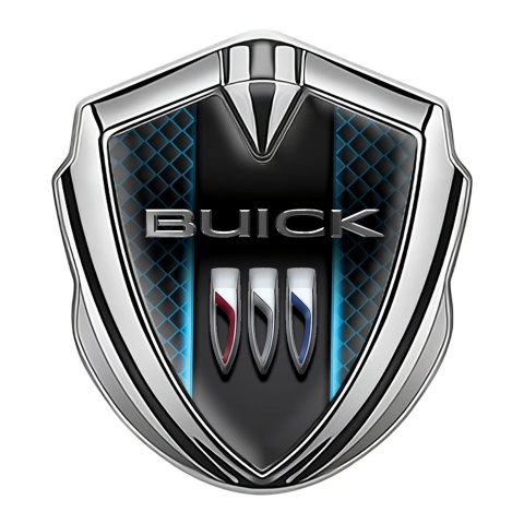 Buick Abzeichen selbstklebend Silbertonfarbe Neon Effekt Gitter