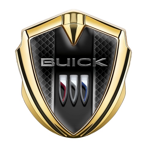 Buick Emblem Auto Zeichen Goldtonfarbe Dunkles Gitter Stil