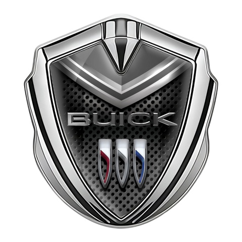 Buick Selbstklebendes Metallaufkleber Emblem Silbertonfarbe Grau Schild Stil