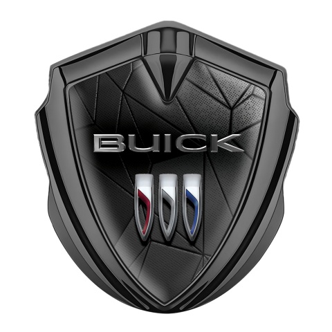 Buick Emblem Logo Schriftzug Aufkleber Graphit Tonfarbe Schwarz Mosaik Stil