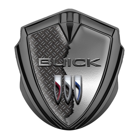 Buick Emblem Abzeichen Graphit Tonfarbe Doppelte Metallstruktur Effekt