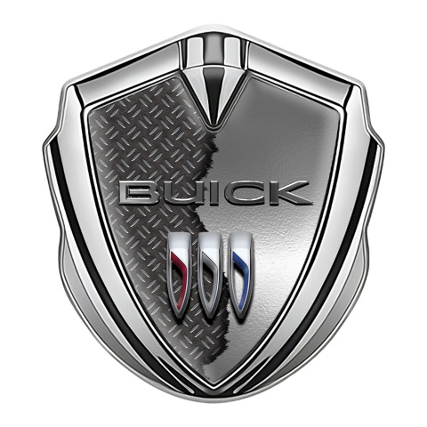 Buick Emblem Abzeichen Silbertonfarbe Doppelte Metallstruktur Effekt