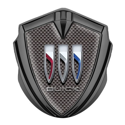 Buick Emblem Auto Zeichen Graphit Tonfarbe Braun Carbon mit Grosses Logo