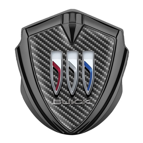 Buick Selbstklebendes Metallaufkleber Emblem Graphit Tonfarbe Dunkles Carbon mit Grosses Logo