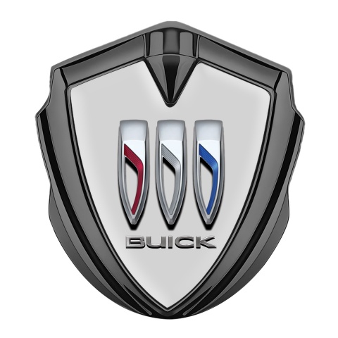 Buick Seitenflugel Emblem Aufkleber Graphit Tonfarbe Grau Funfdament mit Grosses Logo