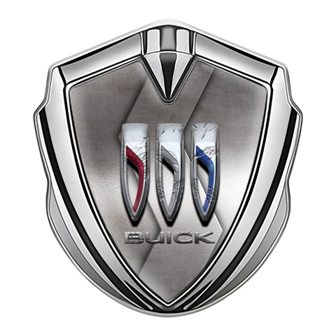 Buick Bodyside Emblem Silver Metallic Curve 3D Shields Edition