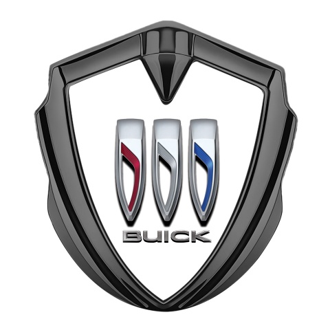 Buick Fender Metal Emblem Badge Graphite White Dome Color Shields
