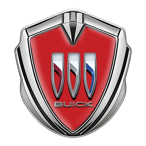 Buick Trunk Emblem Badge Silver Red Dome Tricolor Edition