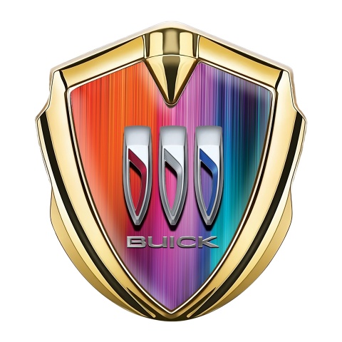 Buick D Car Metal Emblem Gold Aurora Effect Color Shields