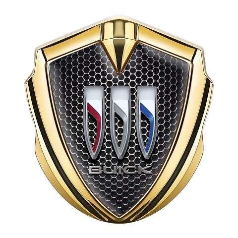 Buick Bodyside Emblem Gold Dark Hexagon Tricolor Edition