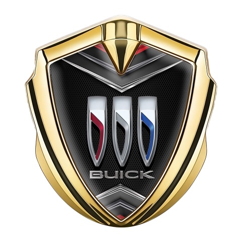Buick Fender Emblem Badge Gold Dark Grille Chrome Effect Edition